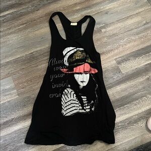 Pretty Good Black Maxi Dress with Pink and White Graphic